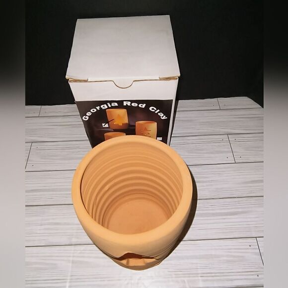 Vintage Craven Pottery Georgia Red Clay Luminary Christmas Tree Holiday Decor - Picture 3 of 12